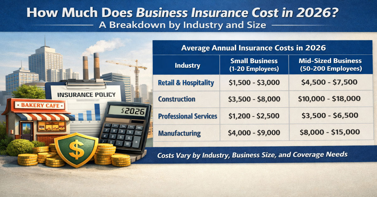 Business Insurance Cost 2026 by Industry